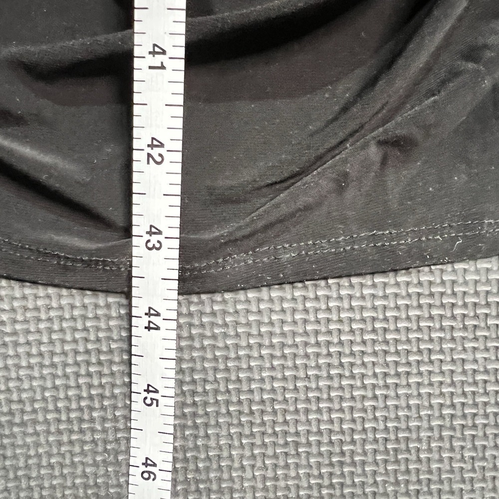 IC Collection Black Avant Garde Zip Front Ruched Bubble Hem Dress Sm Gold Specs - Picture 13 of 15